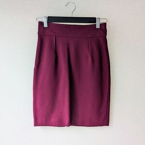 Clueless Cranberry Pencil Skirt